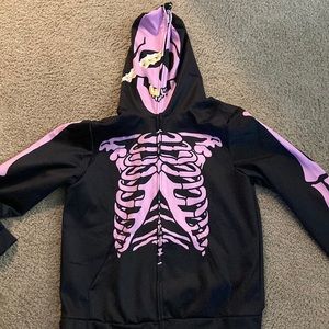 Skeleton zip up hoodie